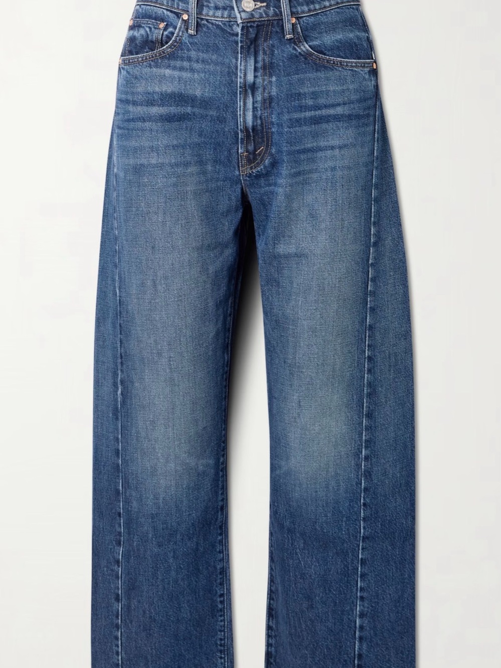 MOTHER Wide-Leg Jeans in Classic Blue - Picture 5 of 9